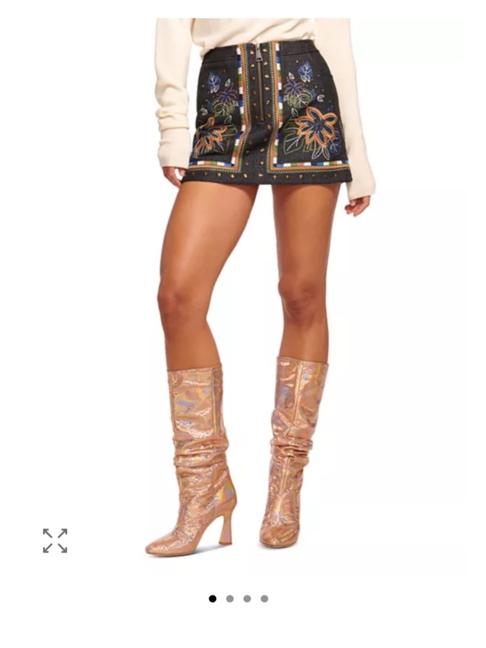 Ramy Brook Gunnar Embroidered Mini Skirt Women’s SIZE 6